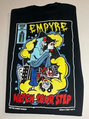 Empyre Black Crew Neck Graphic Tee